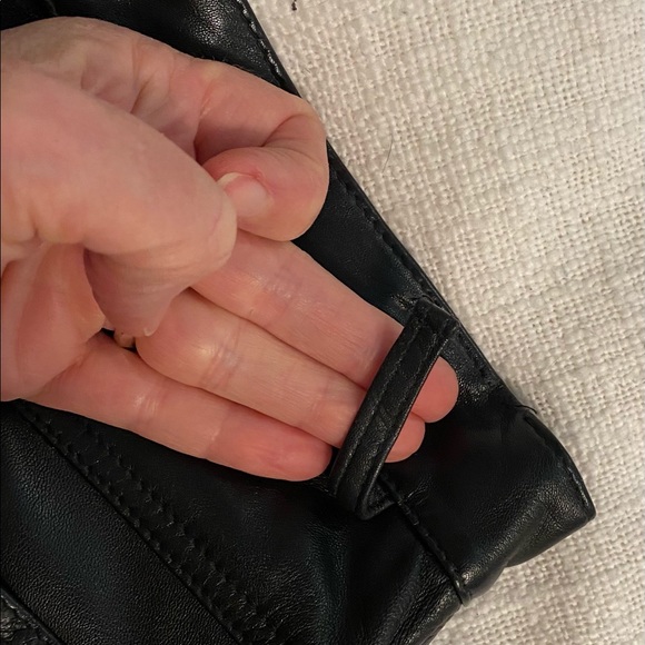 Leather pants, womens size 8, black - Picture 4 of 9